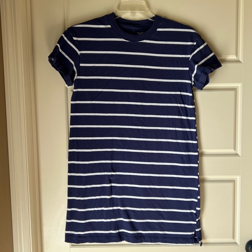 Navy and White striped Time and Tru Maternity Top